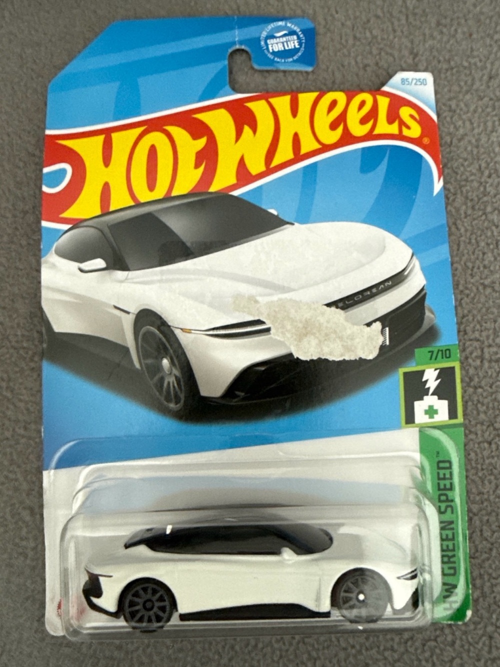 Hot Wheels White Electric Sports Car Toy - Kids Toys